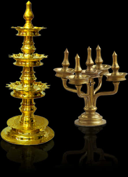 Traditional Brass Vilakku Lamps