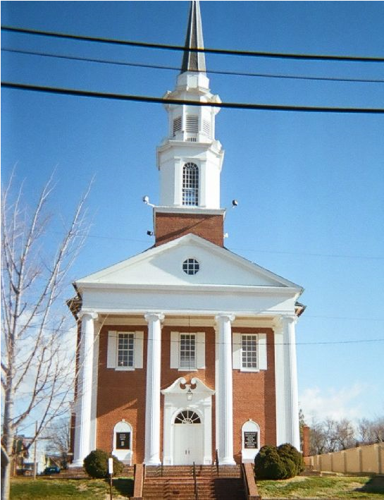 Traditional Brick Church Steeple