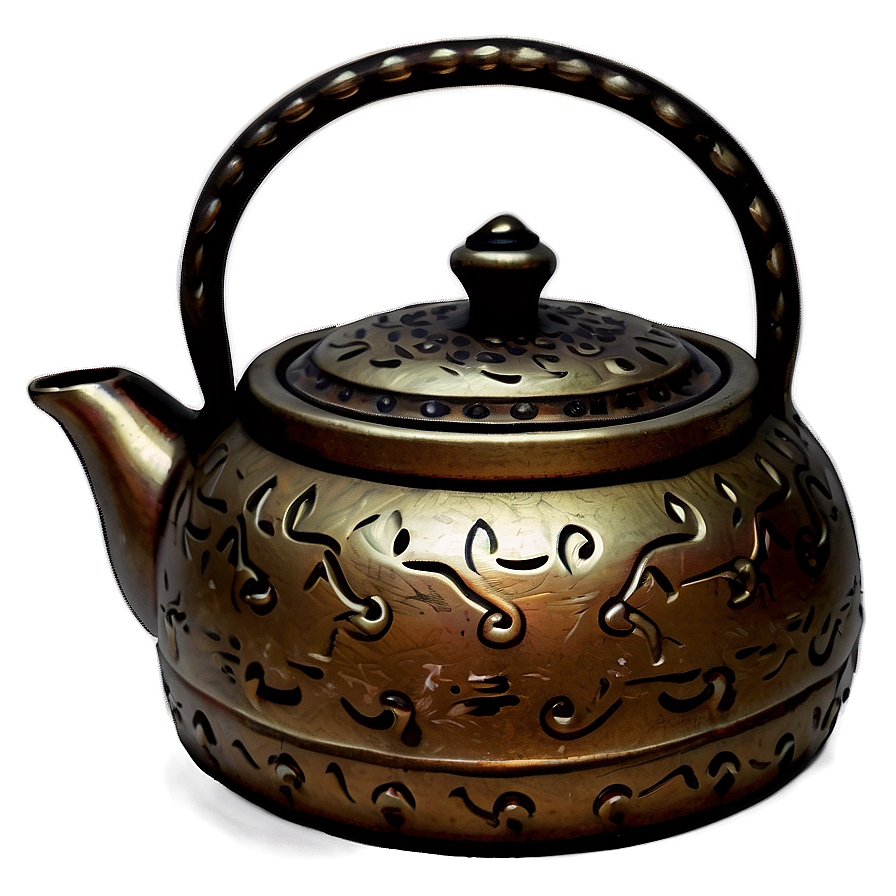 Traditional Bronze Teapot PNG 06252024 PNG with transparent background