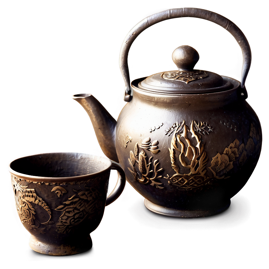 Traditional Bronze Teapot Png Ukw