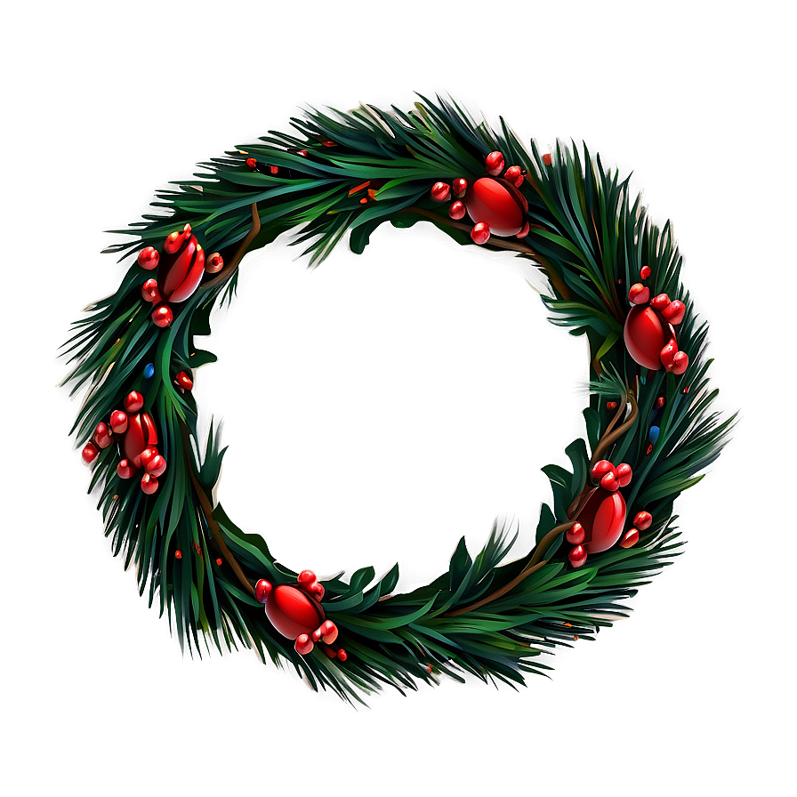 Traditional Christmas Wreath PNG ymd PNG image with a transparent background, free high-resolution download
