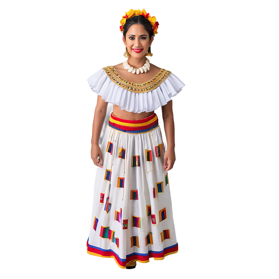 Traditional Fiesta Dress Png Ett