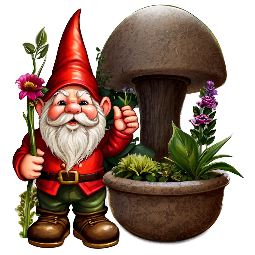 Traditional Garden Gnome Png 06132024