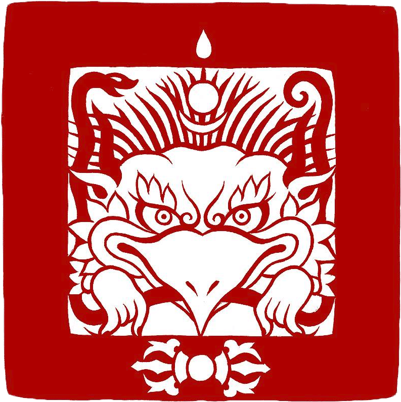 Traditional Garuda Redand White Artwork