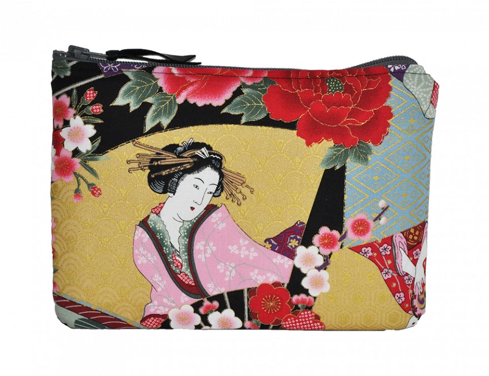 Traditional Geisha Art Pouch PNG with transparent background