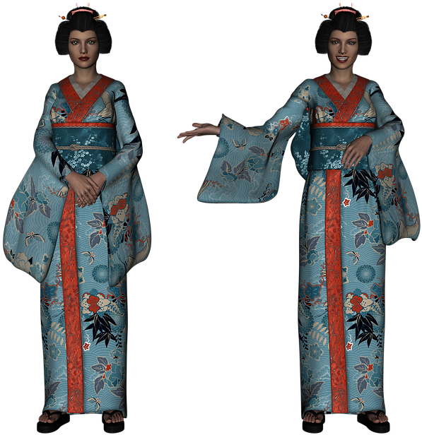 Traditional Geishain Kimono