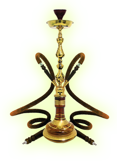 Traditional Golden Hookahwith Four Hoses