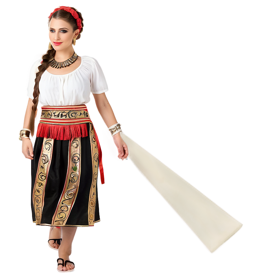 Traditional Greek Costume PNG 06202024 PNG image with a transparent background, free high-resolution download