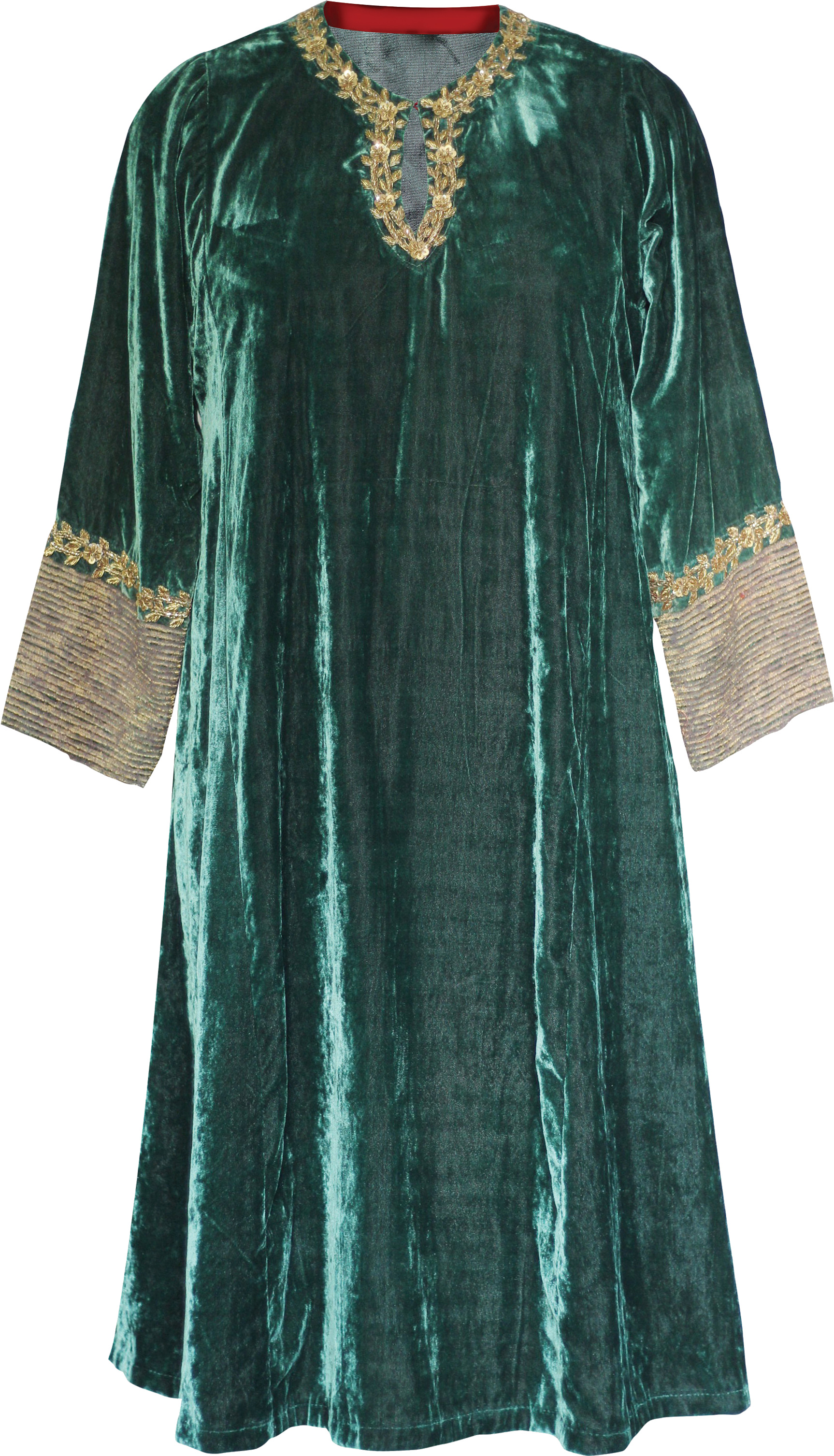 Traditional Green Velvet Kurta