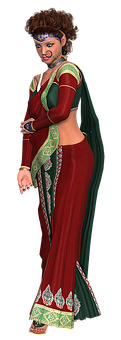 Traditional Indian Attire3 D Model