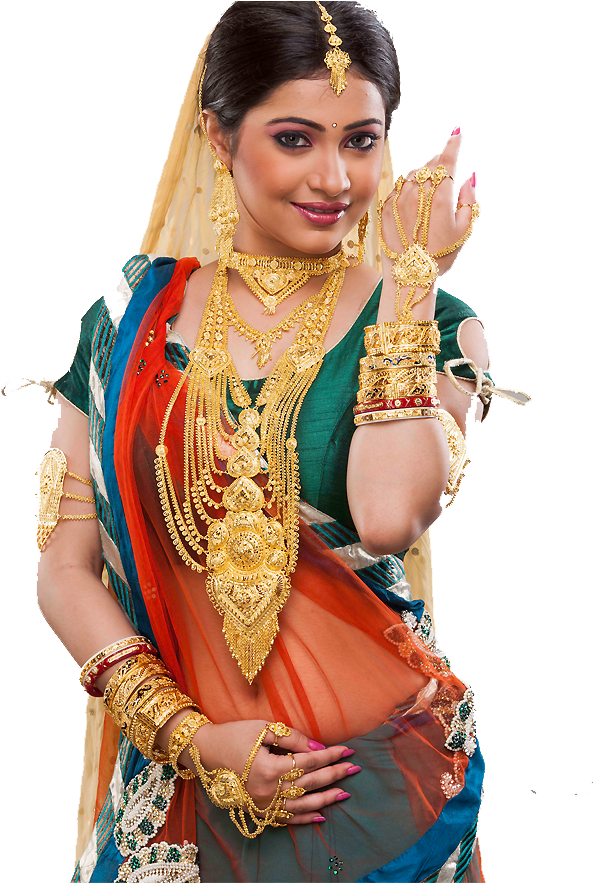 Jewellery Models Png Hd - Gold Jewellery Model Png, Transparent Png PNG with transparent background