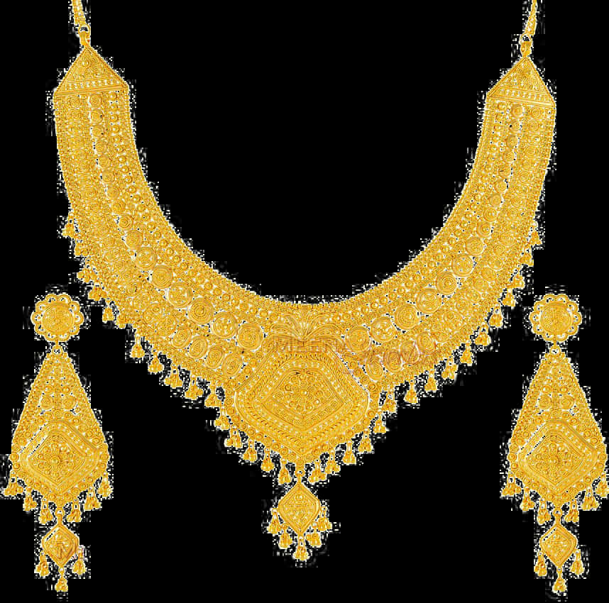 Traditional Indian Gold Necklace Set