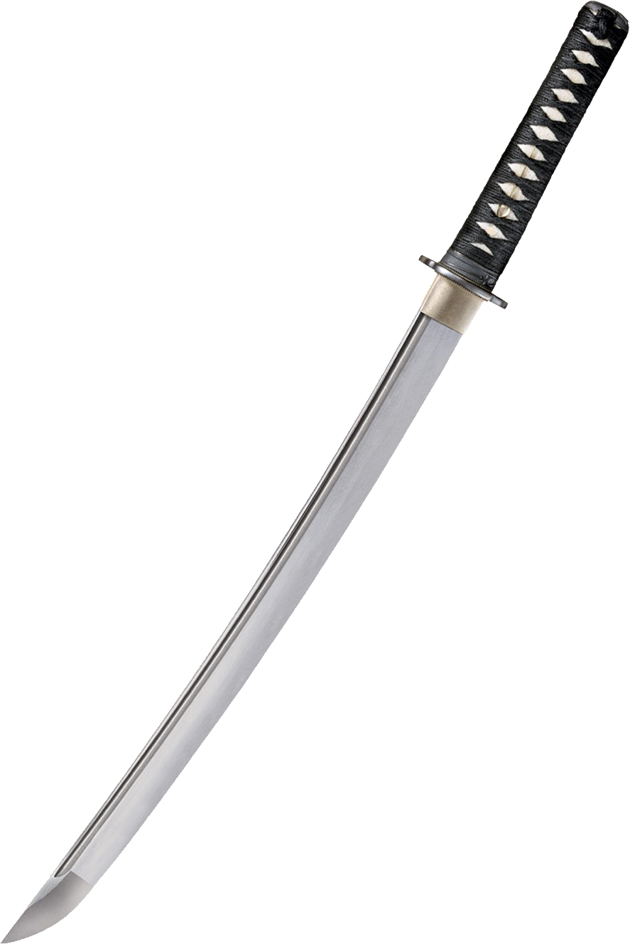 Traditional Japanese Katana Sword PNG image with a transparent background, free high-resolution download