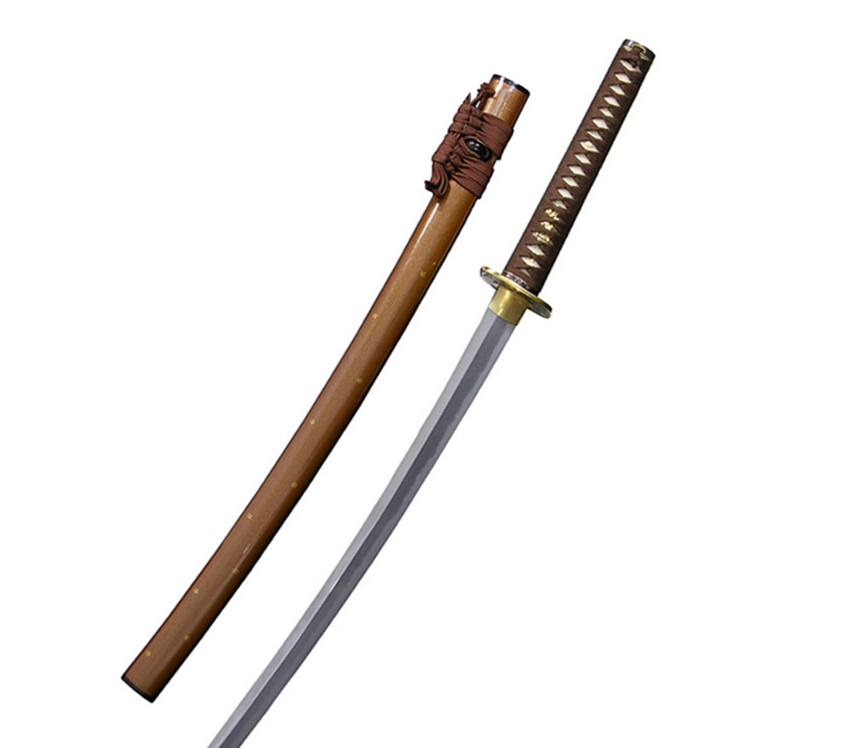 Traditional Japanese Katana Sword PNG image with a transparent background, free high-resolution download