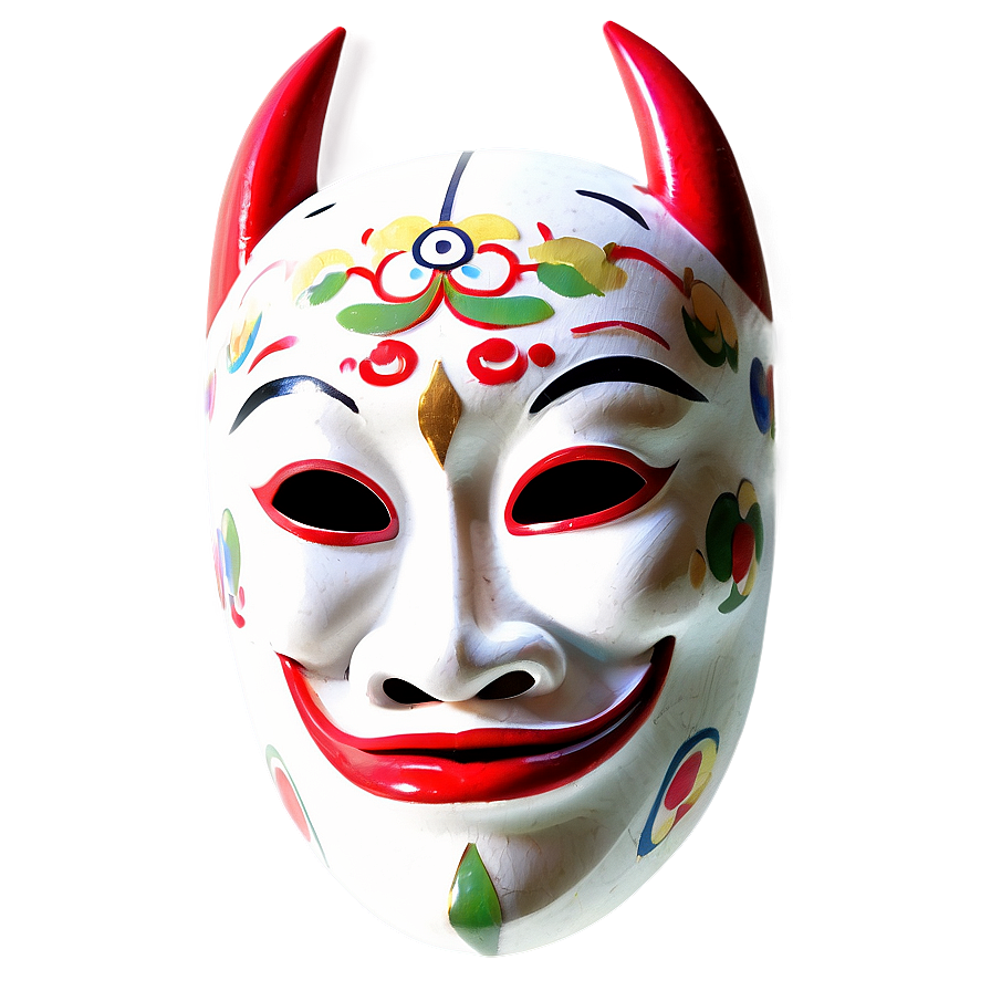 Traditional Japanese Mask PNG uek PNG image with a transparent background, free high-resolution download