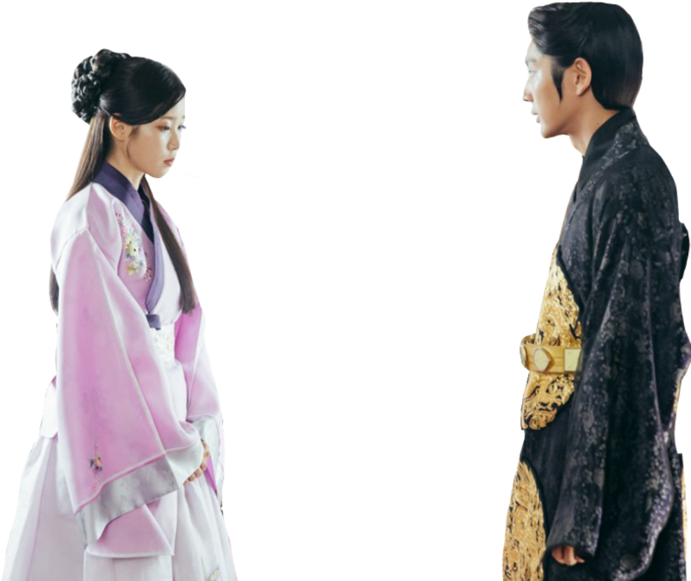 Traditional Korean Hanbok Couple