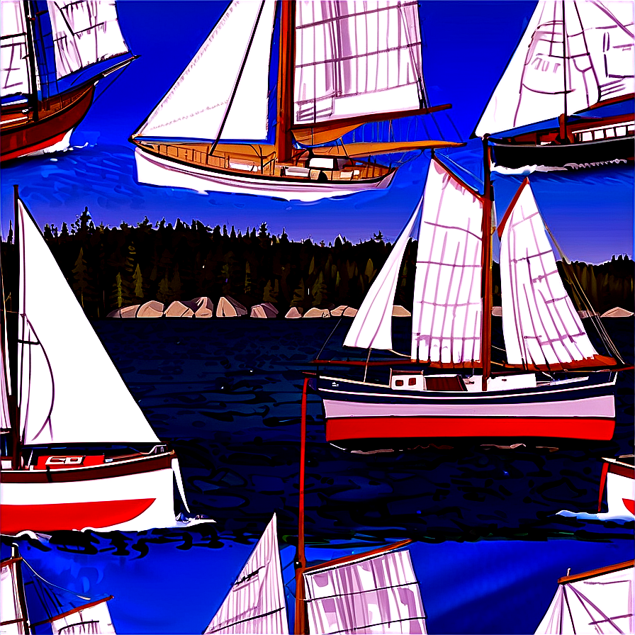 Traditional Maine Sailboats Png 06202024