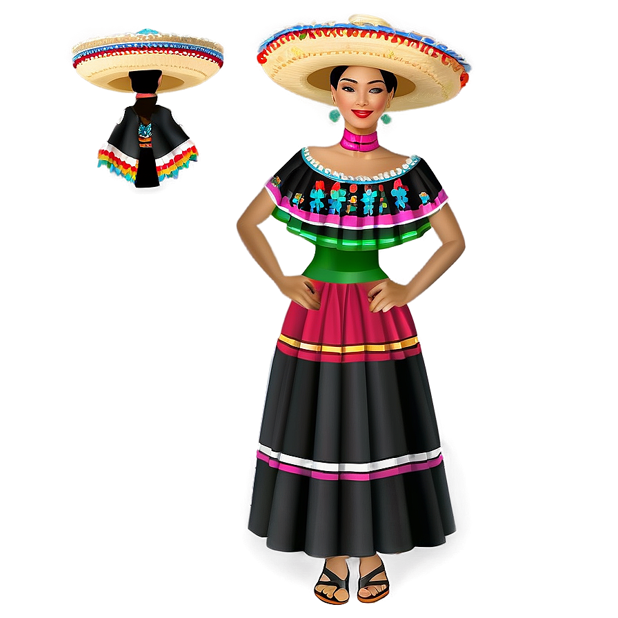Traditional Mexican Dress PNG xiq6 PNG with transparent background