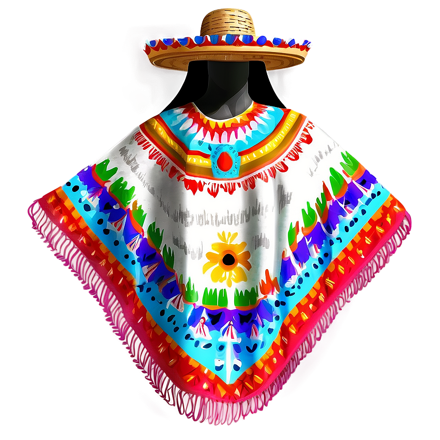 Traditional Mexican Poncho Png Iqu