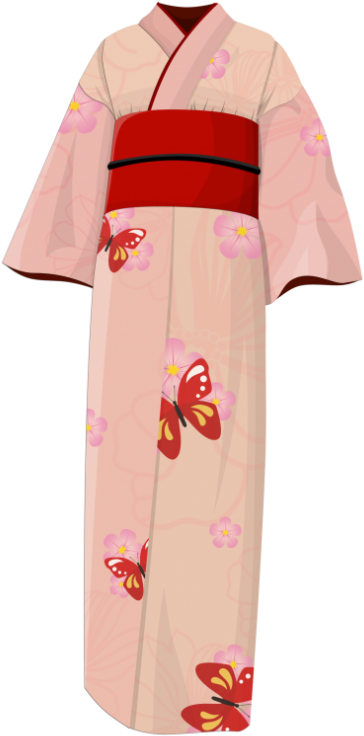 Traditional Pink Floral Kimono