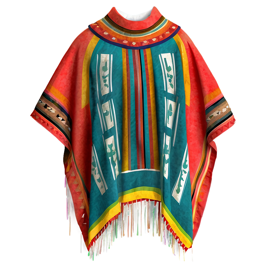 Traditional Poncho Design Png 41