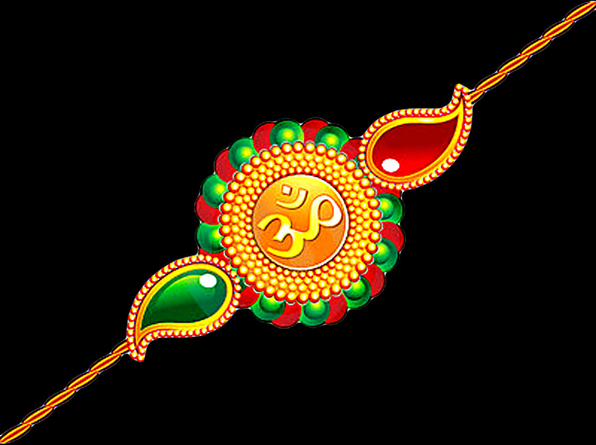 Traditional Rakhi Designwith Om Symbol