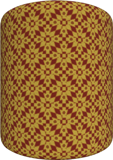 Traditional Red Gold Fabric Pattern