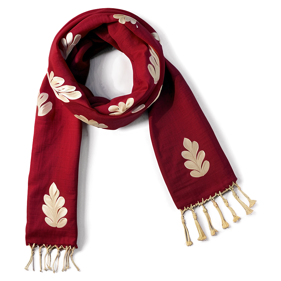 Traditional Red Scarf Png 12