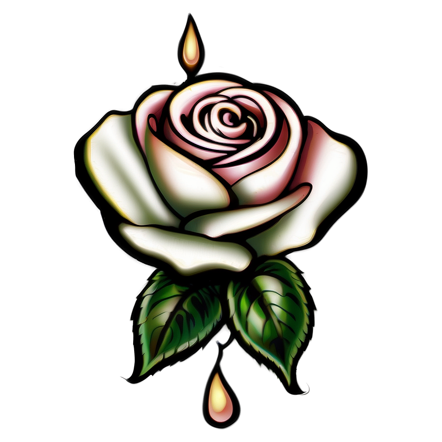 Traditional Rose Tattoo Artwork Png Suy34