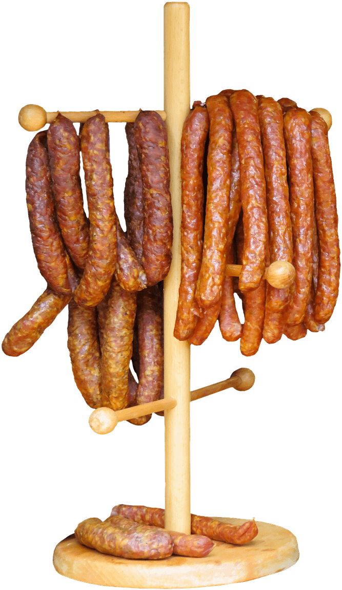 Sausages Hanging To Dry - Dry Sausage Png, Transparent Png PNG with transparent background