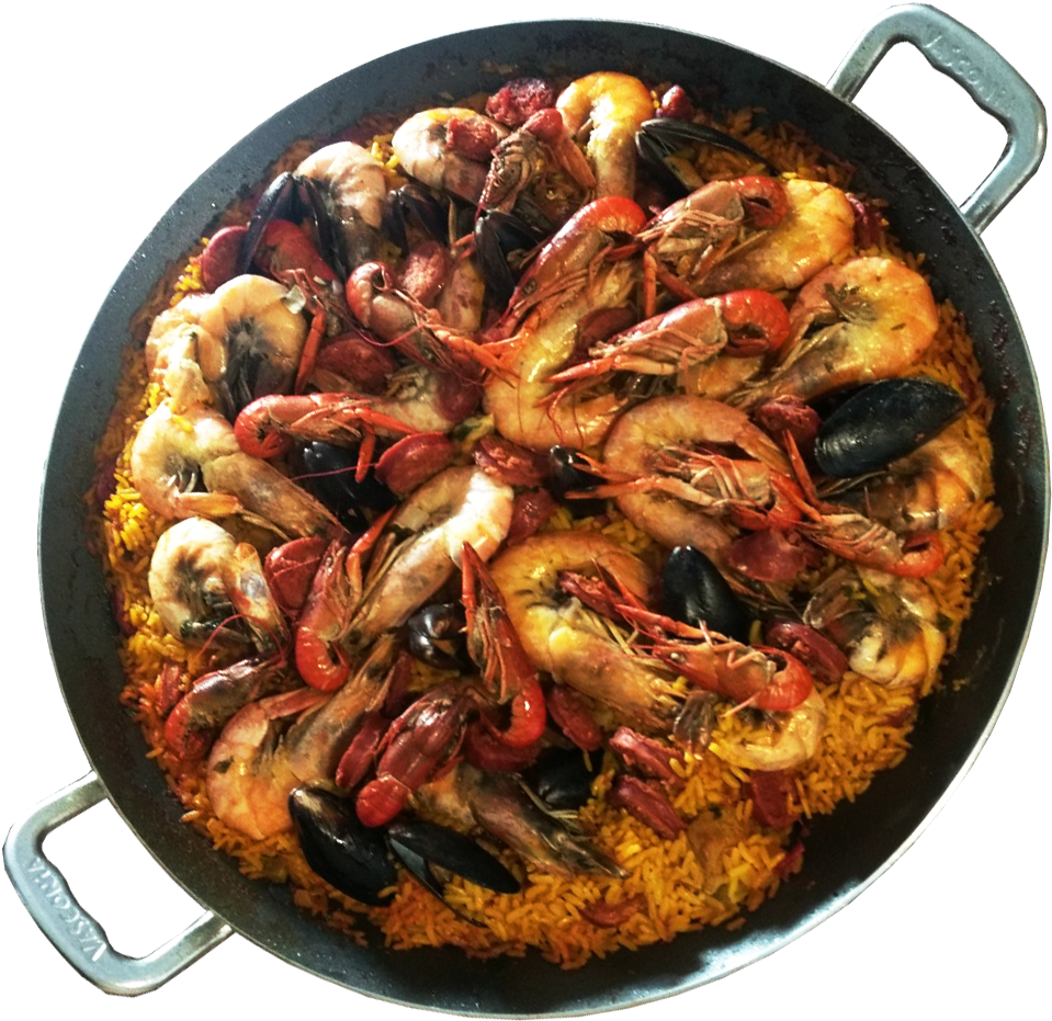 Traditional Seafood Paella Dish