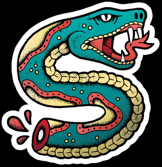 Traditional Snake Tattoo Design