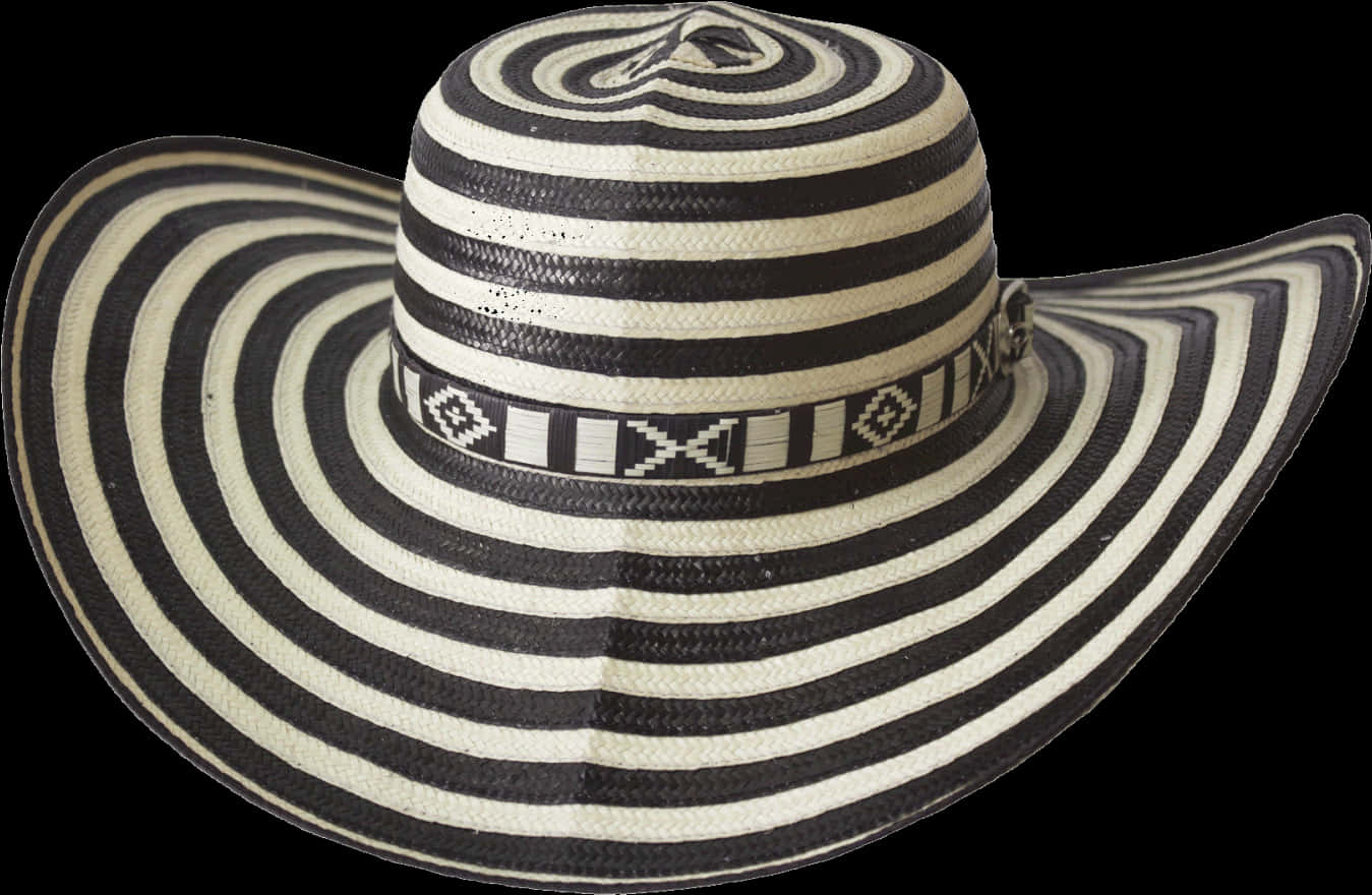 Traditional Striped Sombrero Hat