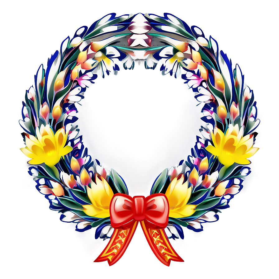 Traditional Ukrainian Wreath Png 05242024