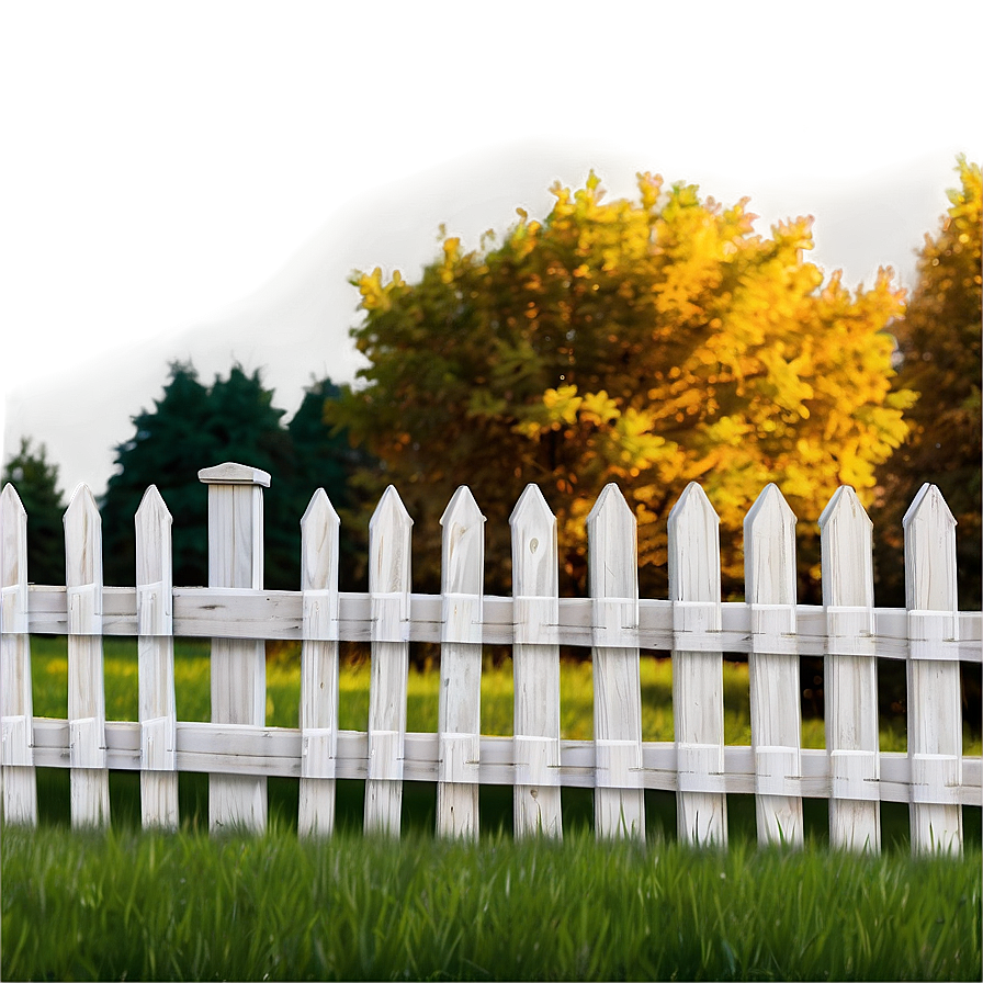 Traditional White Picket Fence Png 06272024