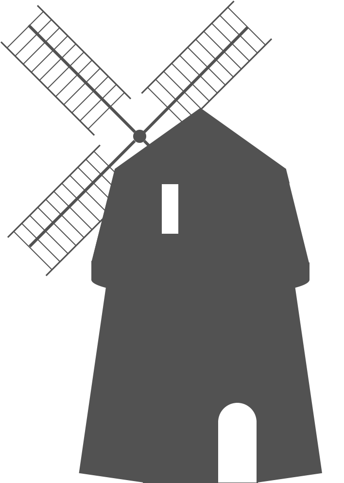 Traditional Windmill Vector Illustration