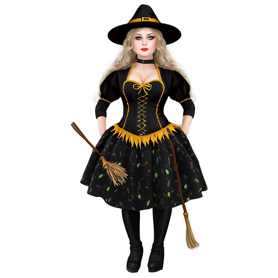 Traditional Witch Costume Png 05062024