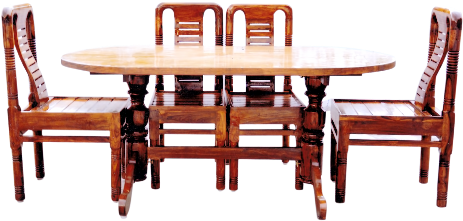 Traditional Wooden Dining Table Set