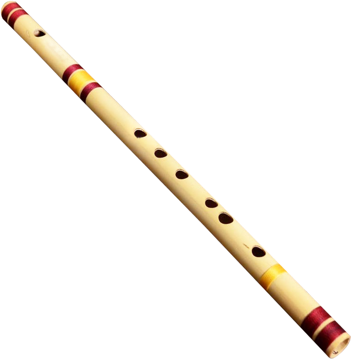 Traditional Wooden Flute PNG with transparent background