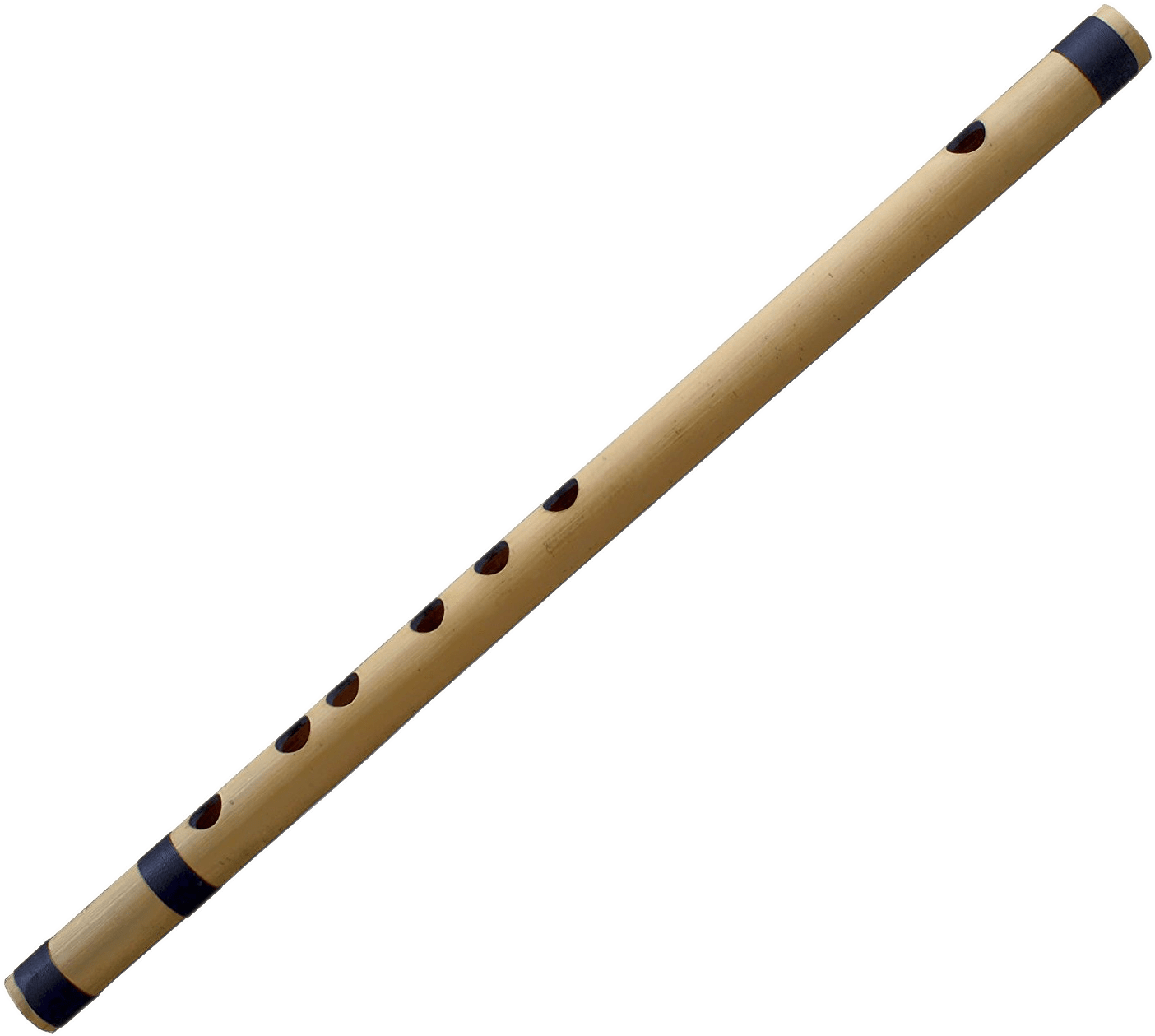 Traditional Wooden Flute PNG with transparent background