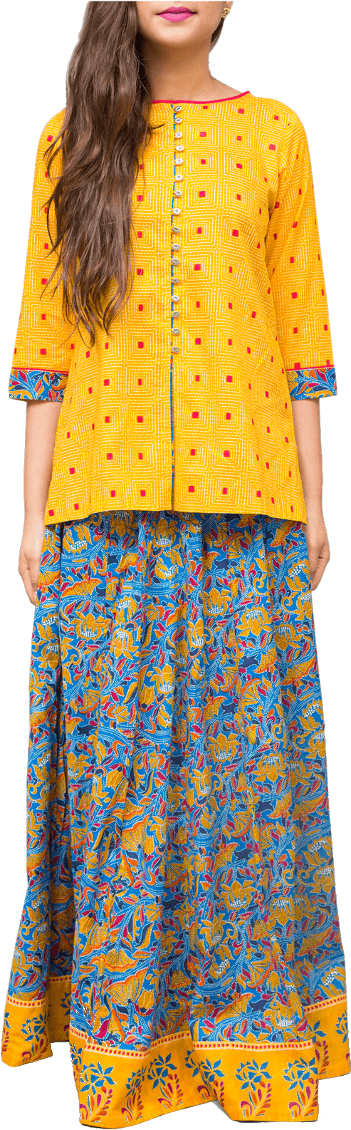 Traditional Yellow Kurti Design