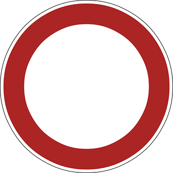 Traffic No Entry Sign PNG with transparent background