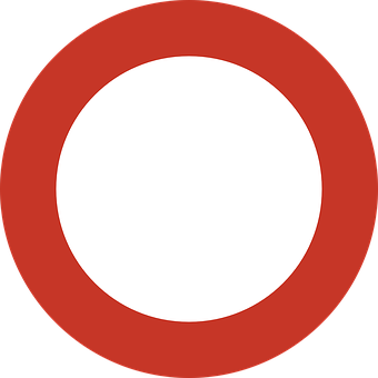 Traffic Sign Redand White Circle PNG with transparent background
