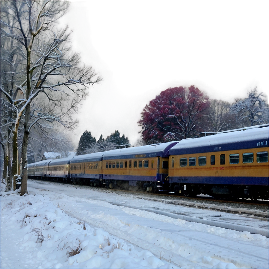 Train Station During Winter Png 46