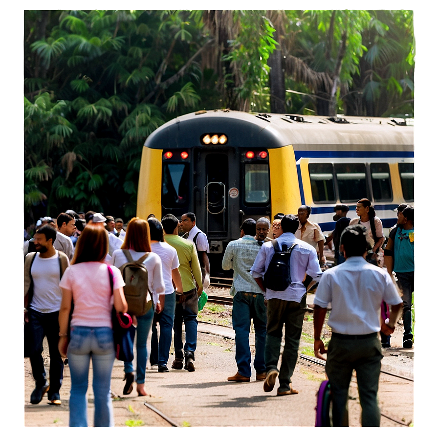 Train Station Rush Hour Png Ndb48