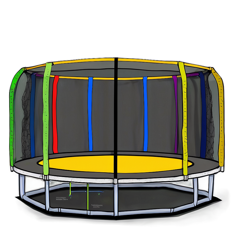 Trampoline With Safety Net Png 05242024