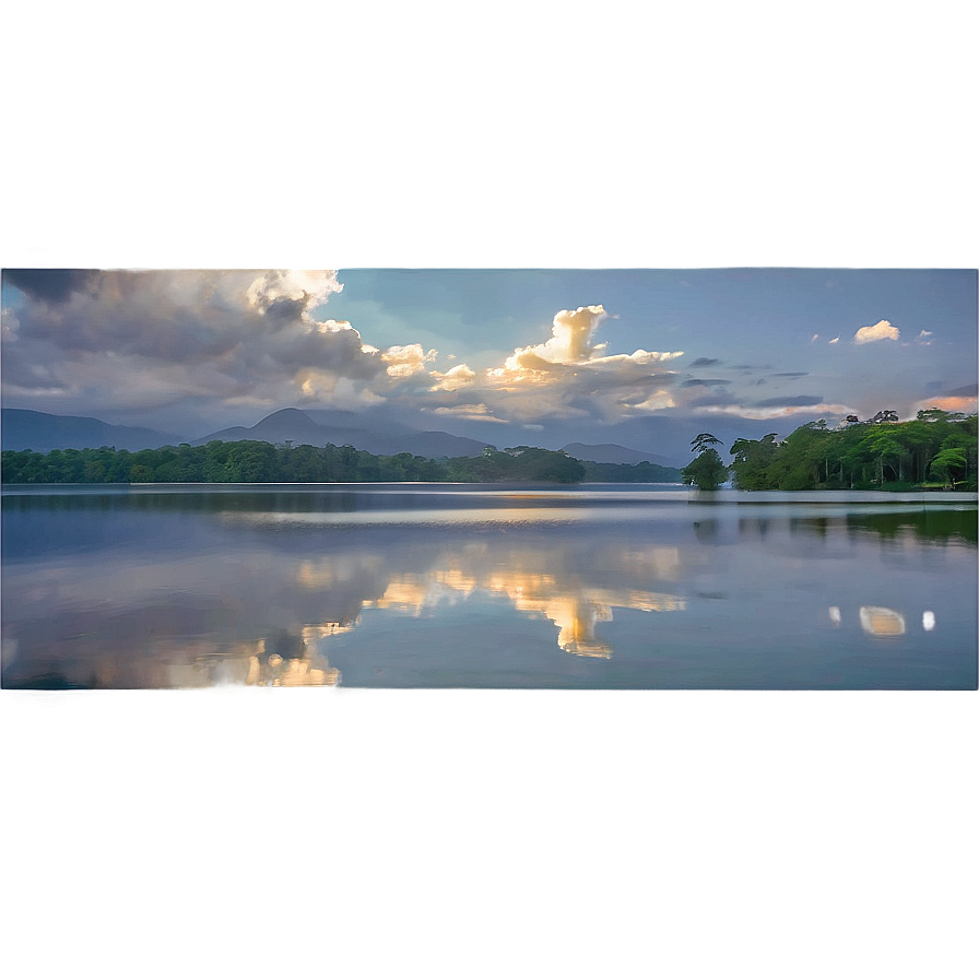 Tranquil Dawn On The Lake Png Uvi