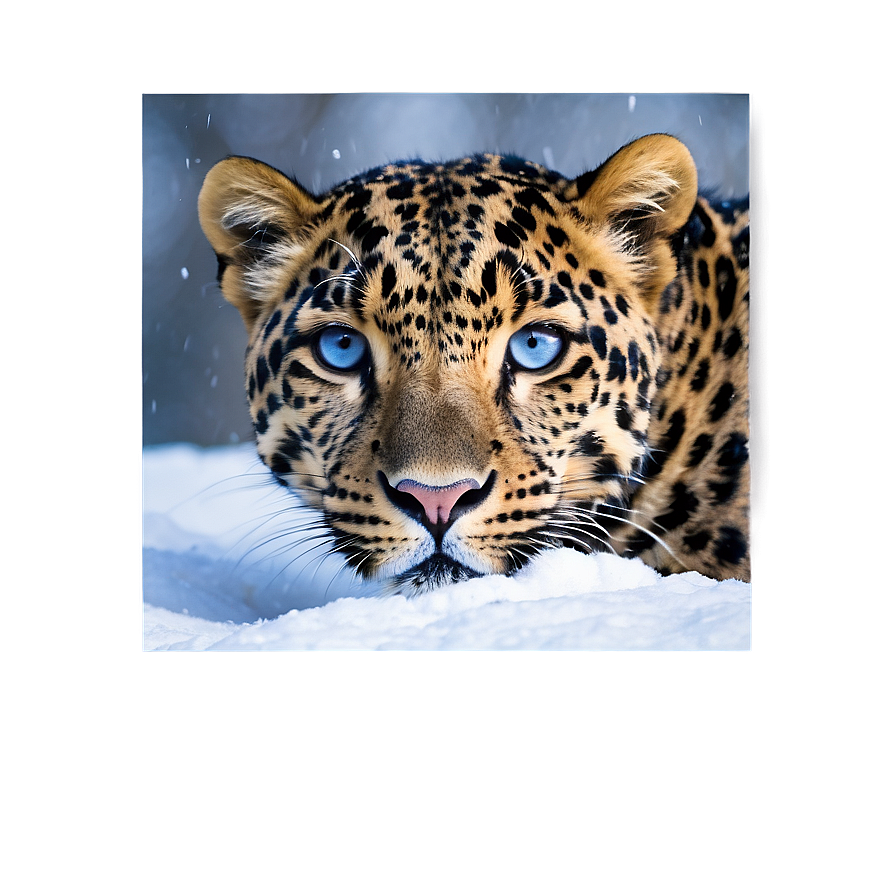 Tranquil Leopard In Snow Png 06112024