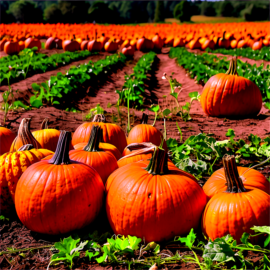 Tranquil Pumpkin Patch Morning Png Ato9