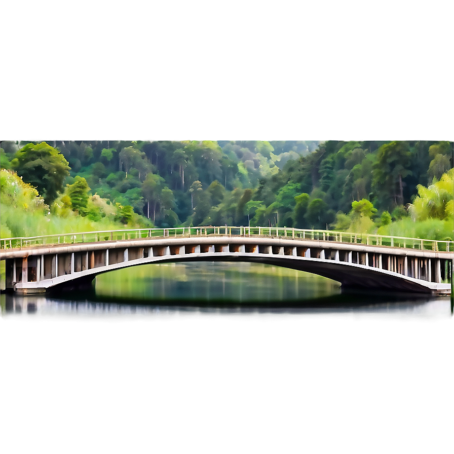 Tranquil River Bridge Png 05242024